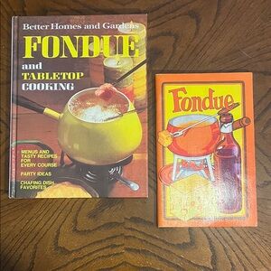 Vintage Cookbooks | set of 2 Fondue cookbooks | 1970